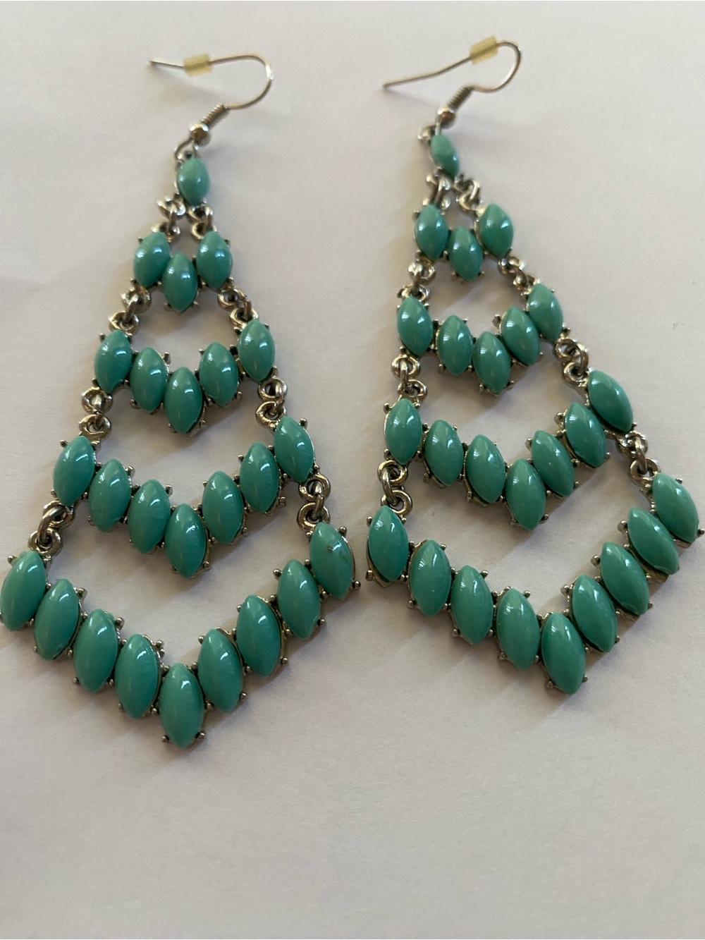Turquoise acrylic Dangle Earrings - Women's Fashion Jewelry western bohemian